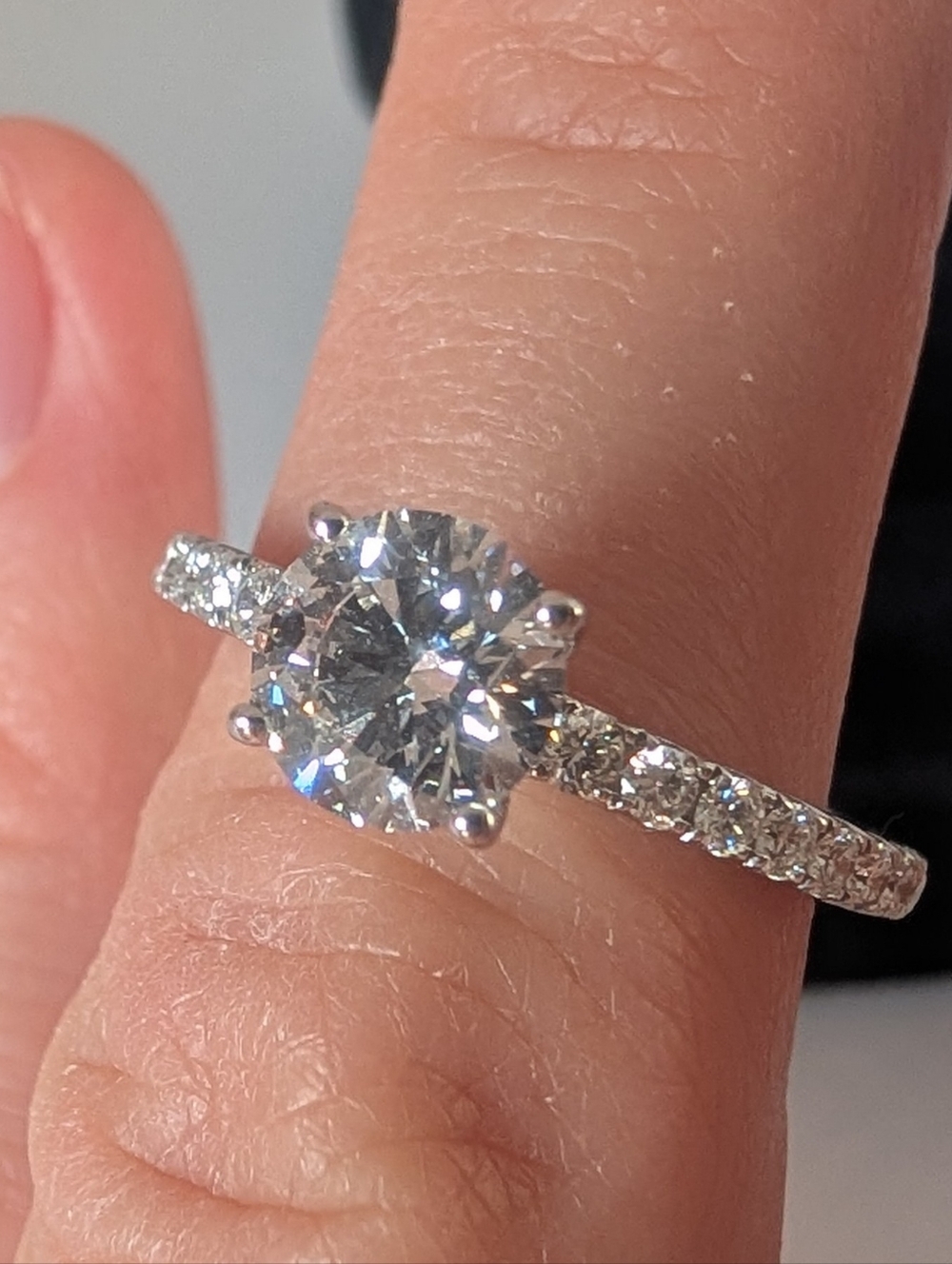 NEW Kay Jewelers 14k White Gold 1.02ctw Lab Created Diamond engagement ring Sz 6 - Picture 10 of 14